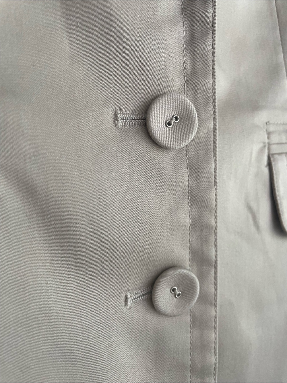 CAbi Women's Cream Beige Khaki Tailored Button Blazer Jacket - Picture 4 of 13
